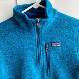 Patagonia Better Sweater 1/4 Zip Teal Size YL
